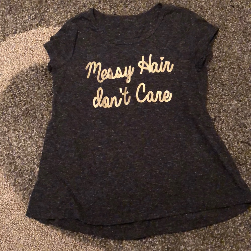 ‘Messy Hair Dont Care’ Girls Shirt
